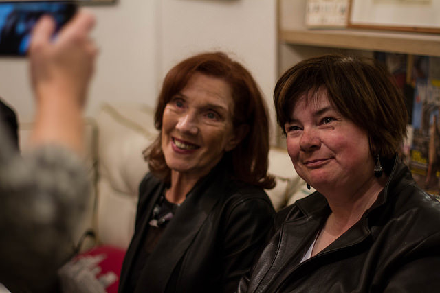 The wonderful Linda Marlowe enjoying her Misty Moon evening