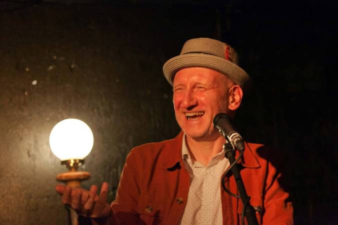 Simon having a laugh during the Q&A