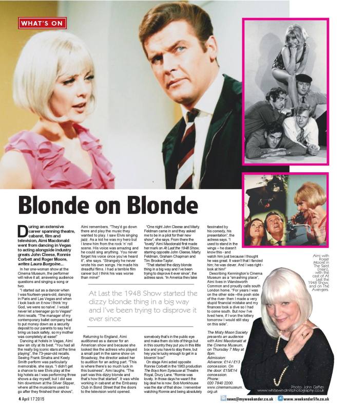 An interview with Aimi Macdonald by Laura Burgoine.  Photograph by John Gaffen