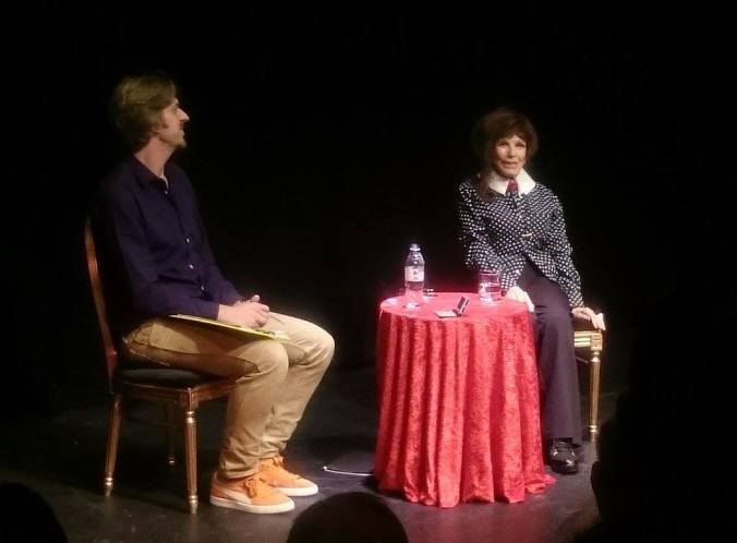 Special Guest MC Simon Sheridan and Fenella Fielding during the Q&A