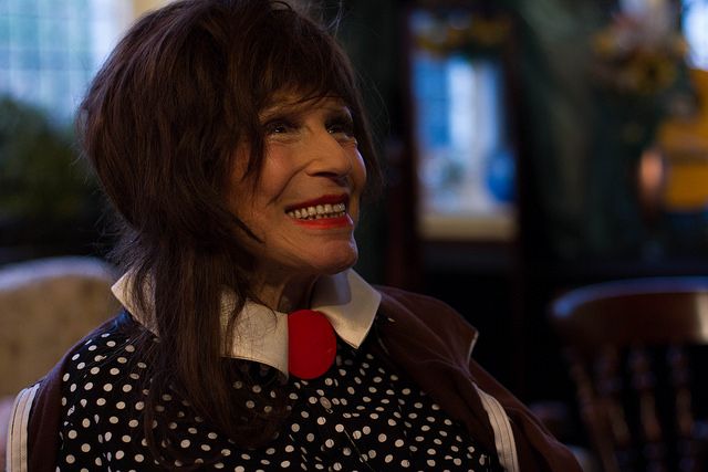 Fenella Fielding after the show