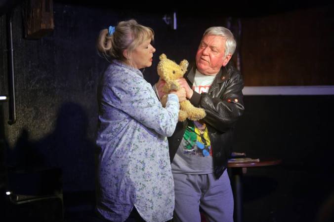 Frankie and Marion fighting over Mr Teddy